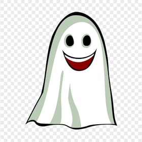 Cartoon Clipart Halloween Ghost Happy Face PNG IMG