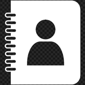 Contacts Address Book White Icon PNG IMG