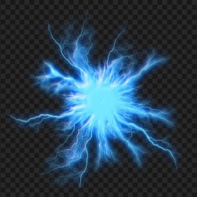 HD Glowing Blue Energy Ball PNG