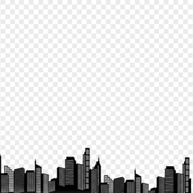 Skyline City Cityscape Building Black Silhouette PNG