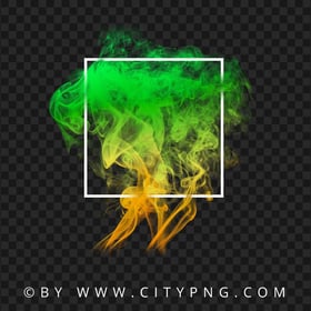 Green Abstract Colorful Smoke With White Frame HD