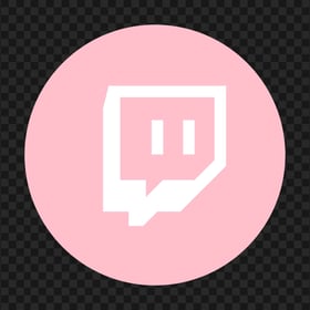 HD Light Pink Twitch TV Round Icon Transparent PNG