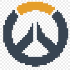 Pixel Art Round Overwatch Logo Symbol