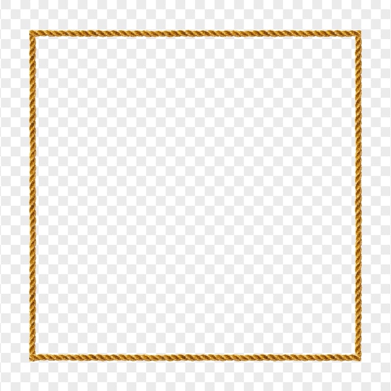 Brown Rope Square Frame Image PNG