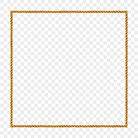 Brown Rope Square Frame Image PNG