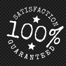 100% Satisfaction Guaranteed White Stamp Transparent PNG