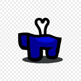 HD Crewmate Among Us Blue Character Bone PNG