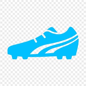 Football Boot Shoe Blue Silhouette HD PNG