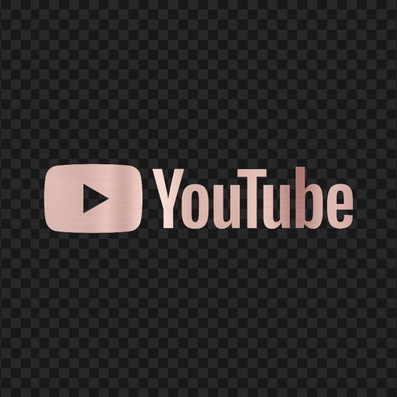 HD Rose Gold Youtube YT Logo PNG