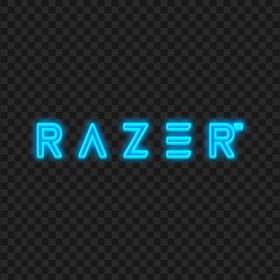 HD Blue Razer Glowing Neon Logo PNG