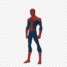 HD Spider Man Standing Character Cartoon Draw PNG