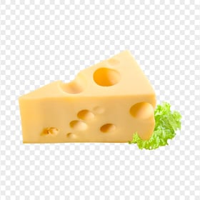 Gruyere Cheese With Holes Piece PNG