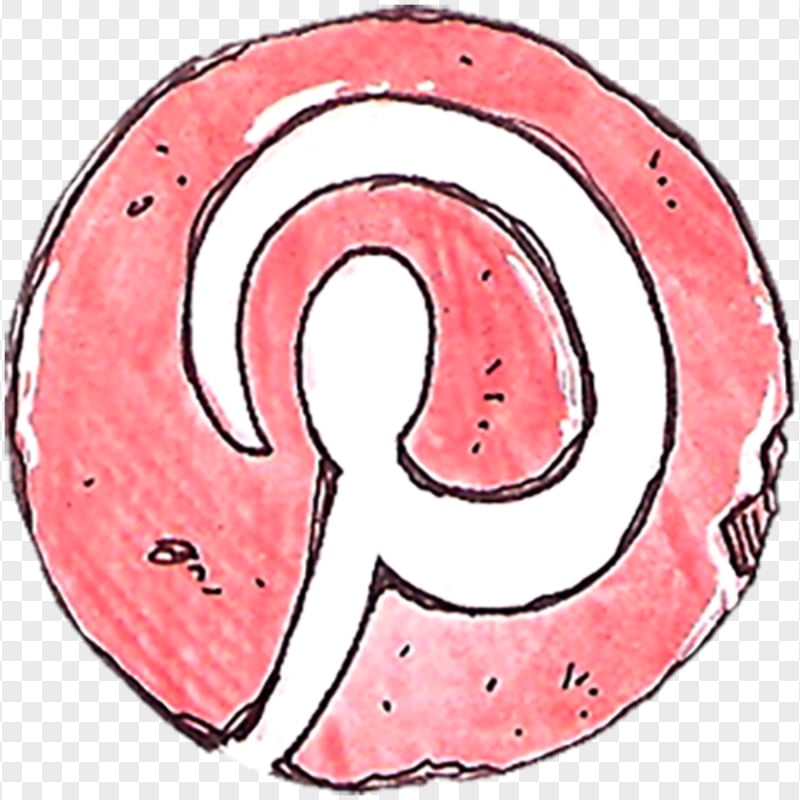 Handmade Drawing Round Pinterest Pink Logo