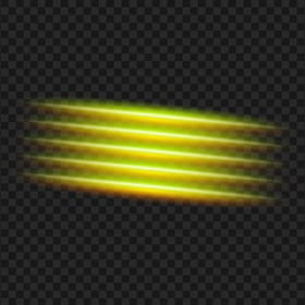 Yellow Neon Light Lines Effect PNG