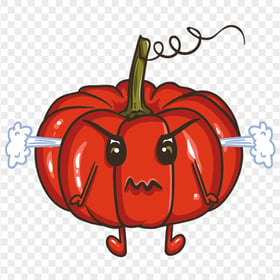 Angry Cartoon Pumpkin Jack O Lantern