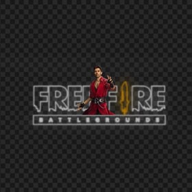 HD Free Fire K Professor Character With FF Neon Logo PNG