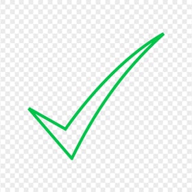 Ticke Mark Check Green Outline Icon FREE PNG