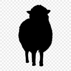 Black Sheep Silhouette Front View FREE PNG