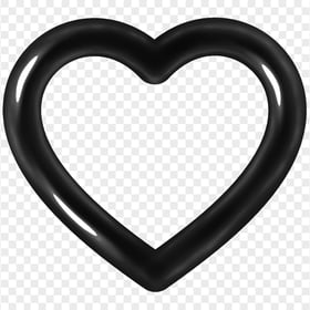 HD Black Balloon Heart Love Valentine Day PNG