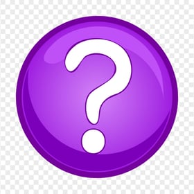 Purple & White Clipart Circle Question Mark Icon