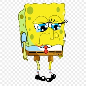 HD Spongebob Crying Hearts Broken Character Transparent PNG