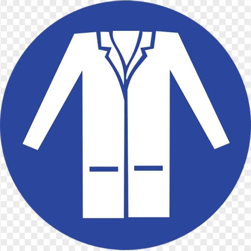 Round Laboratory Coat Jacket Safety PPE Sign | Citypng