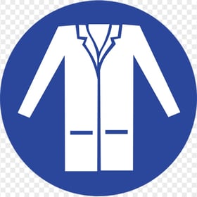 Round Laboratory Coat Jacket Safety PPE Sign