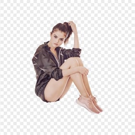 Selena Gomez Sitting Sexy Clothes