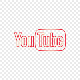 HD Red Outline Youtube YT Logo PNG