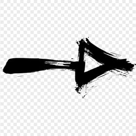 Black Arrow Brush Stroke Effect Point Right