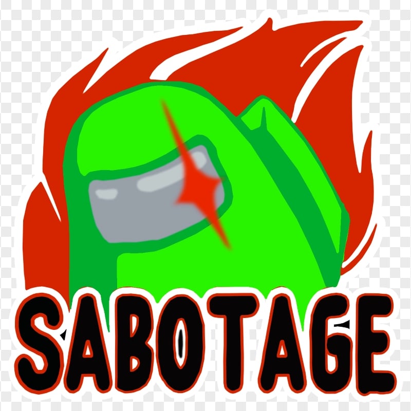 HD Lime Character Among Us Crewmate Imposter Sabotage Logo PNG