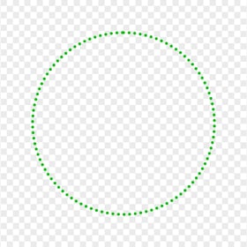 Dotted Green Circle Transparent Background