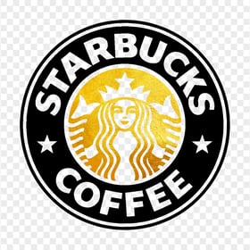 HD Starbucks Black And Gold Logo PNG