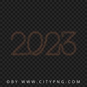 2023 Date Text Number Particles Sparks Effect PNG