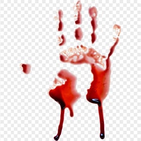 HD Bloody Hand Print Sign PNG