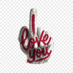 HD Fuck I Love You Broken Heart Hand Sign PNG