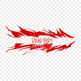 HD Among Us Reported Dead Body Logo PNG