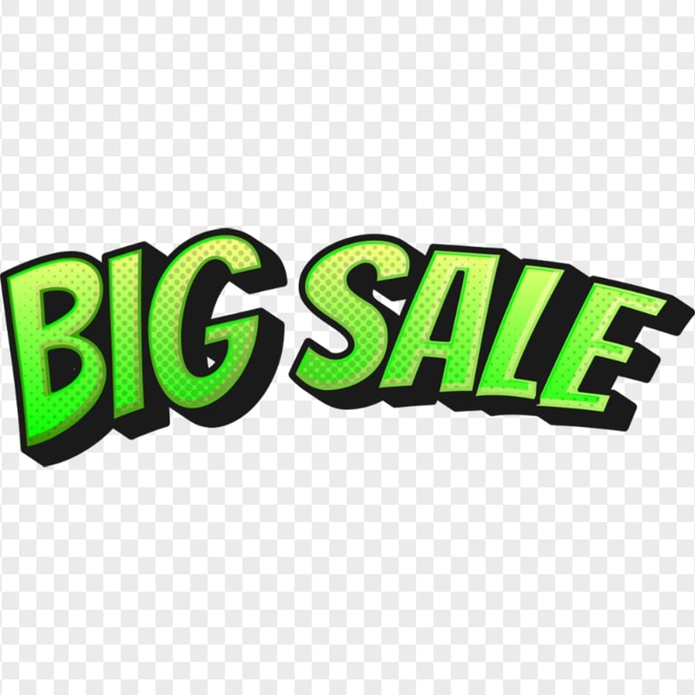 Big Sale green icon label logo png