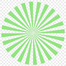 Abstract Flat Green Rays Sunburst Circle HD PNG