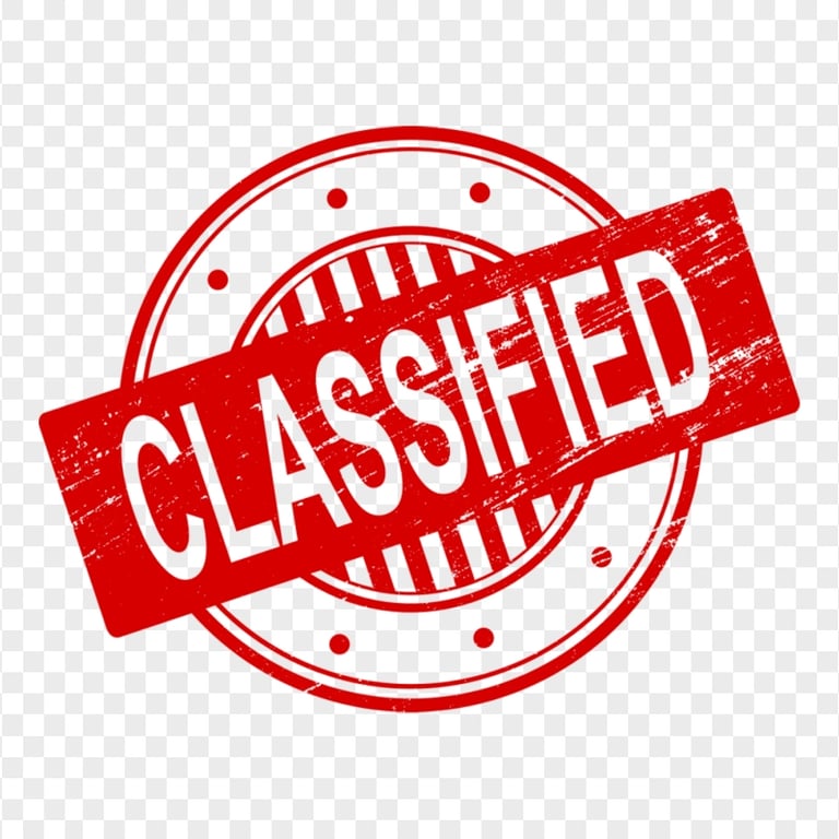 HD Red Classified Round Stamp Clipart PNG | Citypng