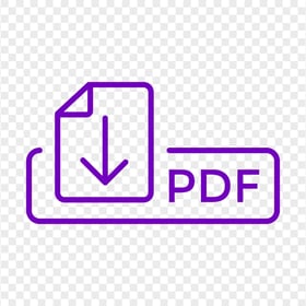 PDF Download Purple Outline Button Icon Logo PNG