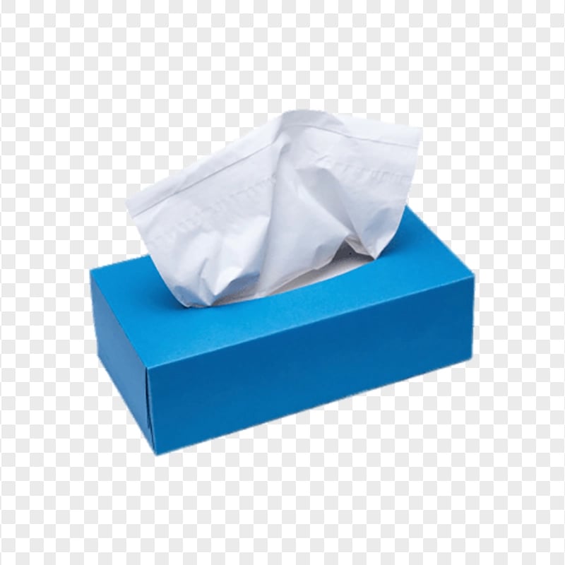 Blue Handkerchief Facial Tissues Hygiene Paper Box