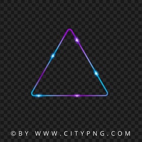 Purple Triangle Neon Light PNG