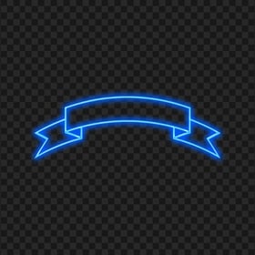 HD Blue Neon Banner Ribbon PNG