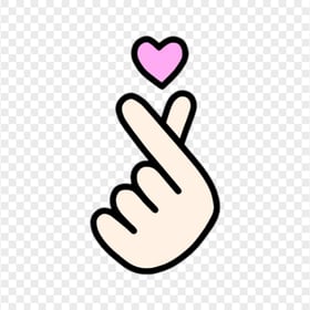 Hand Oppa Korean Finger Pink Heart Icon