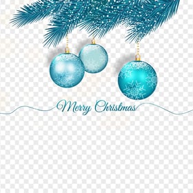 HD Blue Merry Christmas Illustration Design PNG