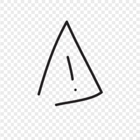 Drawing Triangle Outline Cartoon Black Caution