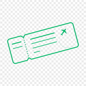 Airline Outline Green Ticket Icon Logo PNG