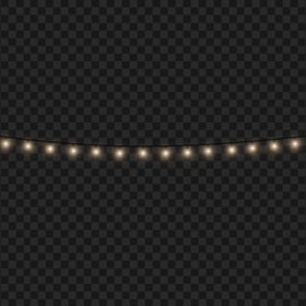 HD Yellow Light Bulbs Hanging String PNG