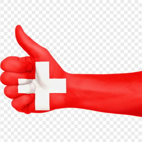 Switzerland Swiss Thumbs Up Flag PNG